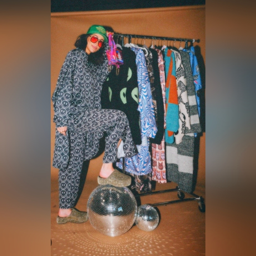 NWT Dressed in LALA Smiley Satin Playsuit - Picture 2 of 5